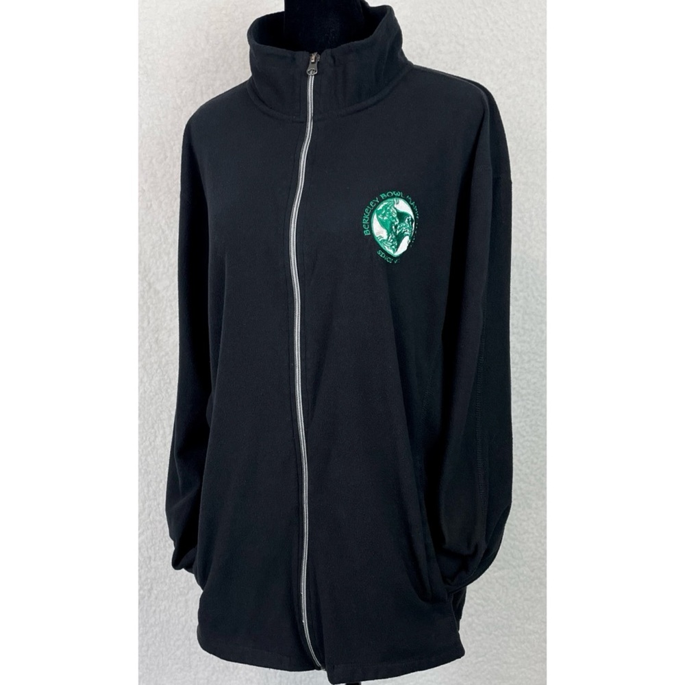 PORT AUTHORITY • Black/Green Berkeley Bowl Marketplace Full-Zip Fleece Jacket, L - Picture 16 of 16
